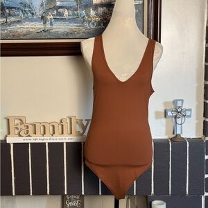 Abercrombie & Fitch Brown Sleeveless Bodysuit